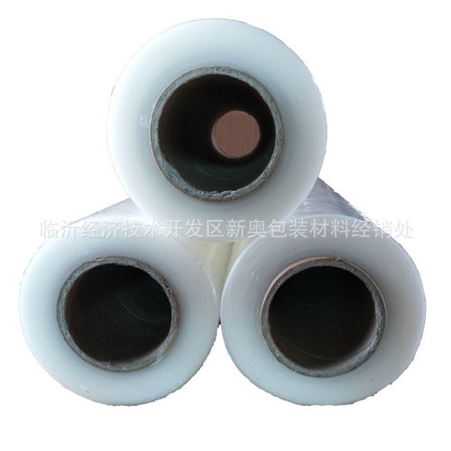 厂家直发PE缠绕膜LLDPE拉伸膜宽50cm*2丝包装膜毛5公斤重