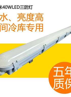 T8全塑料LED单双管贴片乳白色罩仓库三防灯应急套件1.2米外壳支架