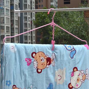 kt加粗晒床单被套大衣架晾被子挂架号特大家用收纳长夹架