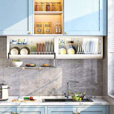 【壁挂式碗篮厨房墙面置物架家用碗盘沥水架杯具T收纳盒餐边厨具