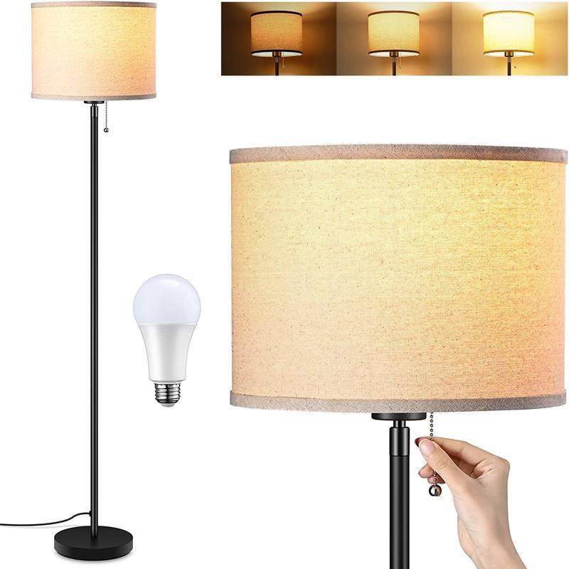 子母落地灯客厅沙发三色变光拉链开关办公室书房卧室床头灯