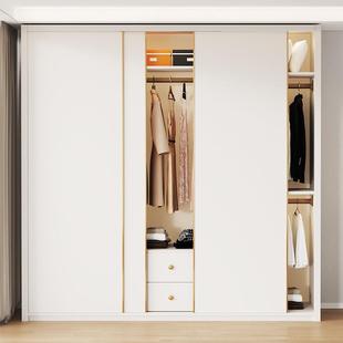 尚柏然实木ENF级推拉门衣柜家用卧室现代简约移门小户型滑门衣橱