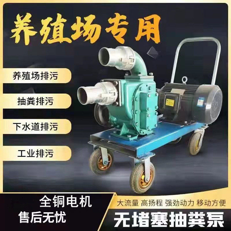 淬火钢齿高性能抽污泵强进动力直吸直排养殖场专业抽粪泵