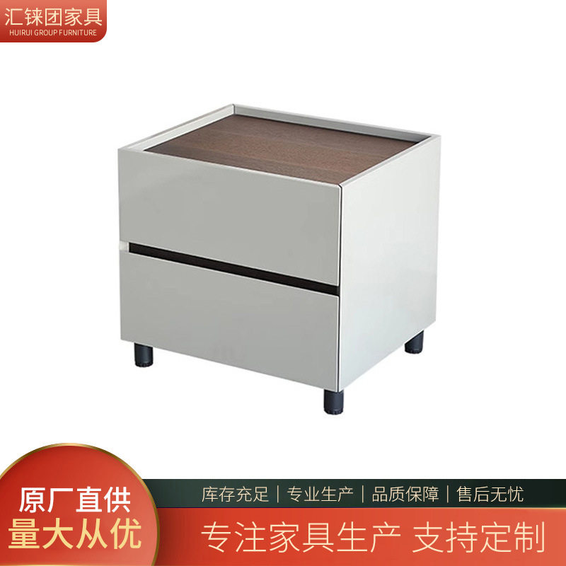 意式极简钢琴烤漆床头柜收纳