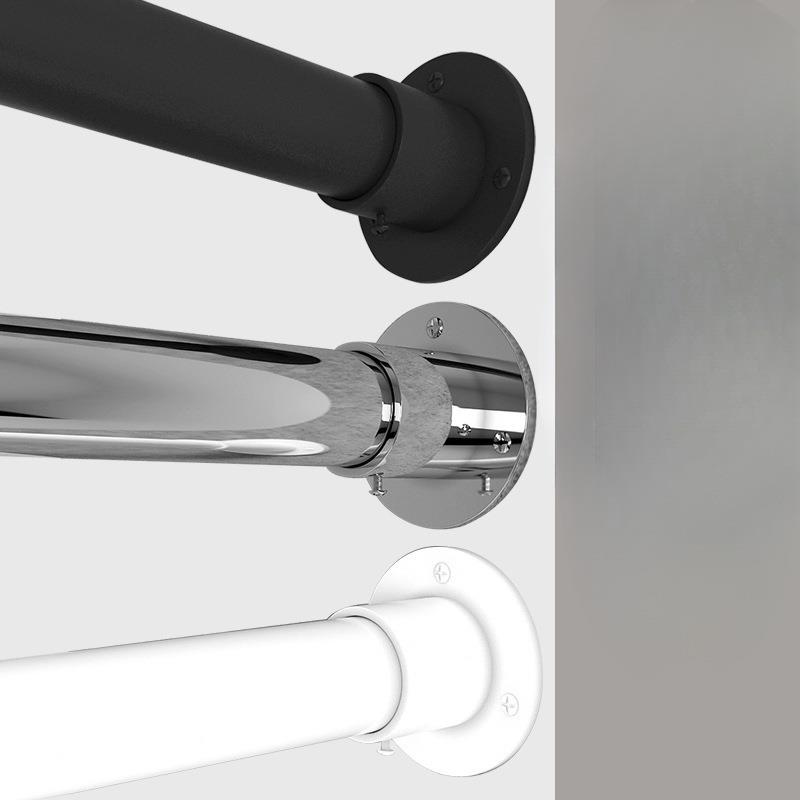 打孔伸缩杆晾衣杆罗马窗帘浴帘杆单杆挂衣杆收缩打孔型撑杆子阳台