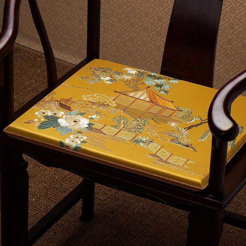 中式红椅子坐垫实木沙发座垫圈椅太师椅垫YG54餐桌茶台桌椅垫