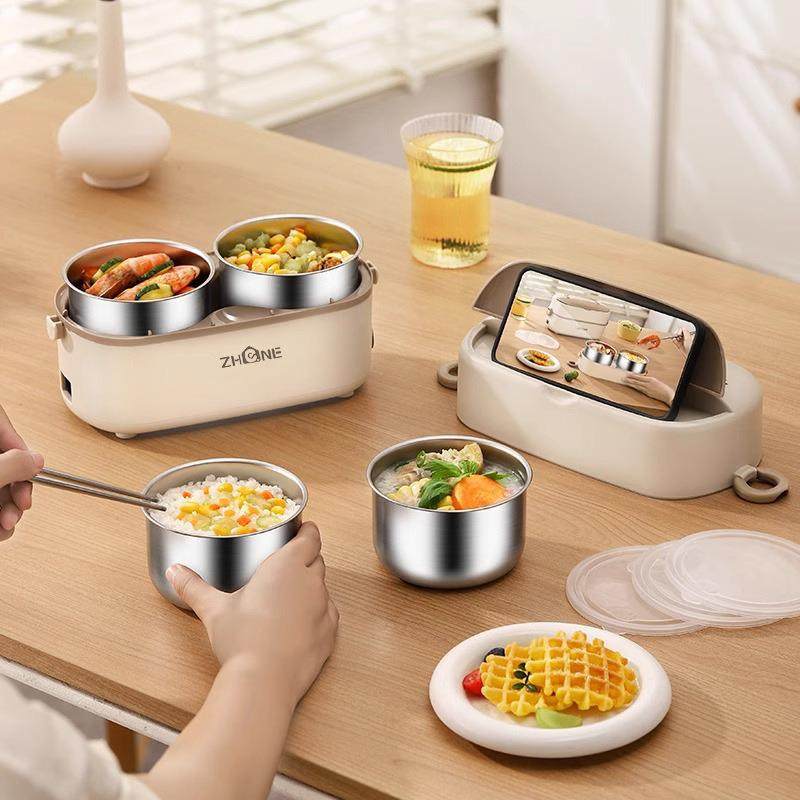 加热饭盒可插电保温电热蒸煮电热饭盒自热上班族办公室热饭菜神器