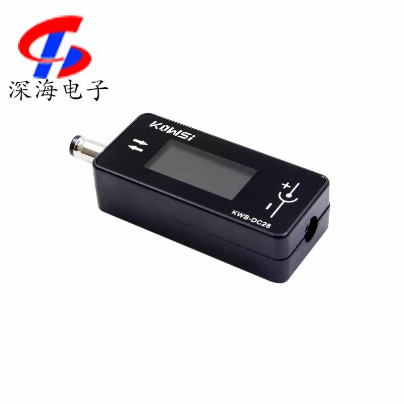 KWS-DC28充电检测仪 支持12A大电流 DC5525接口电压表功率计
