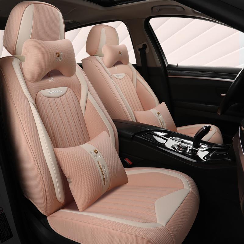 汽车坐垫四季通用座椅套全包围夏季透气布艺座垫男女神座套