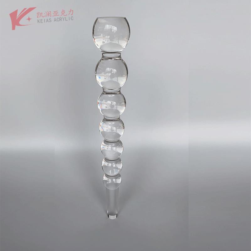 高透明葫芦形餐桌腿椅子腿欧式创意简约家具小圆桌亚克力凳子腿