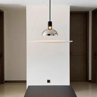 意大利设计师极简飞碟吊灯餐厅灯岛台餐饭桌吧台护眼吊线灯简约