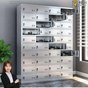 不锈钢餐盘柜员工餐具柜商用多格储物柜餐厅多门碗筷饭盒食堂碗柜