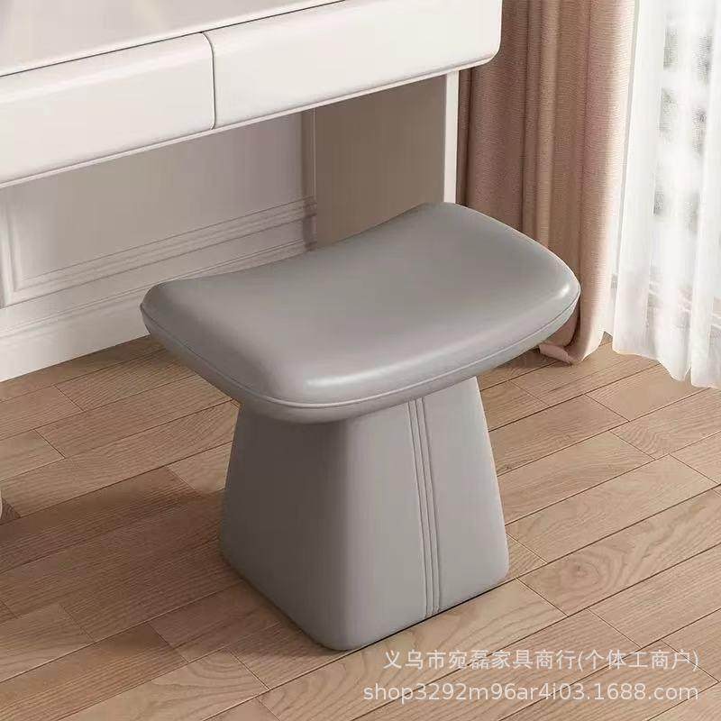 轻奢高颜值梳妆凳家用卧室实木落地旋转简约现代梳妆台化妆凳子