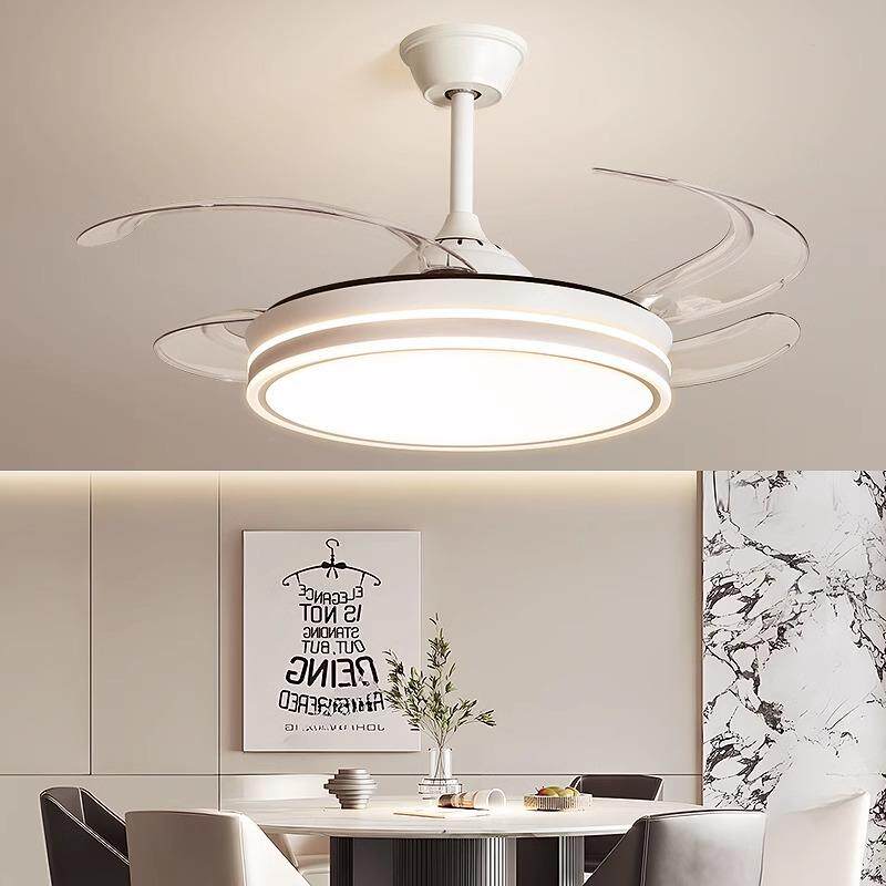 新款全光谱护眼隐形风扇灯家装超亮大风力吊扇灯极简餐厅吊扇灯具