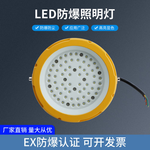 金荣厂家圆形防爆灯加油站顶棚隔爆型防爆灯BAD85-200LED防爆灯