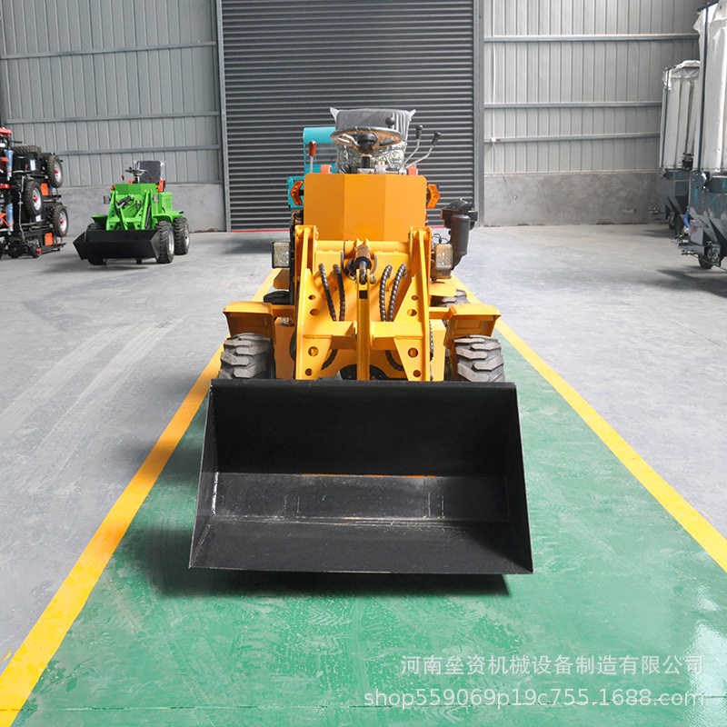 柴油四驱小型装载机厂家 工地农场用迷你单缸铲车厂家养殖清粪车