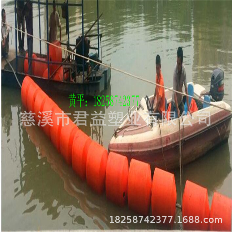 供应水库拦截垃圾塑料浮筒厂家电话 直径400*1000拦污浮筒