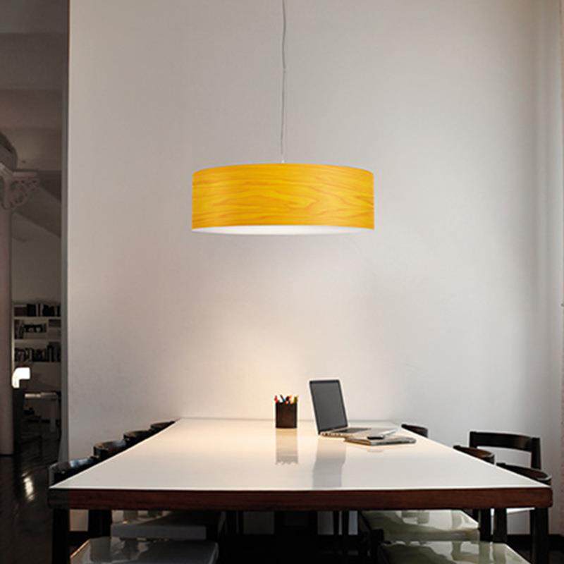 现代简约木皮吊灯创意个性客厅餐厅卧室书房阳台温馨日式装饰灯具