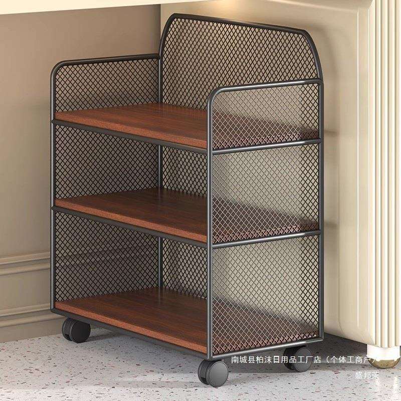办公桌桌下置物架可移动文件收纳架多功能书柜卧室带轮小推车书架