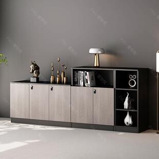 办公室文件柜地柜木质矮柜储物柜带锁资料柜隔断杂物收纳柜长条柜