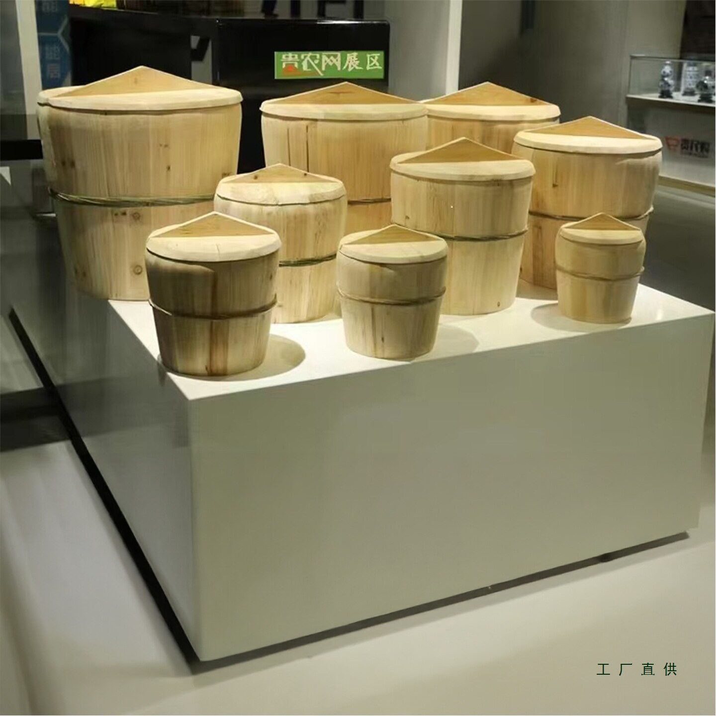 贵州老式杉木蒸饭木桶
