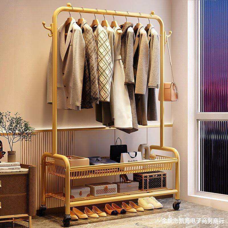 落地立式衣帽架家用卧室晾衣收纳带筐衣服架子脏衣篮移动挂衣架,纺织面料/辅料/配套,纺织机械配件,淘宝优惠券,粉丝福利购,淘宝优惠卷