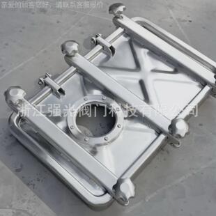 316L卫生盖级食品级不锈钢大长方0人孔76*4形7QGRK0带视镜检修口