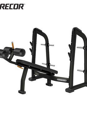 美国Precor必确DBR411商用下斜推举训练架杠铃推胸卧推架举重床
