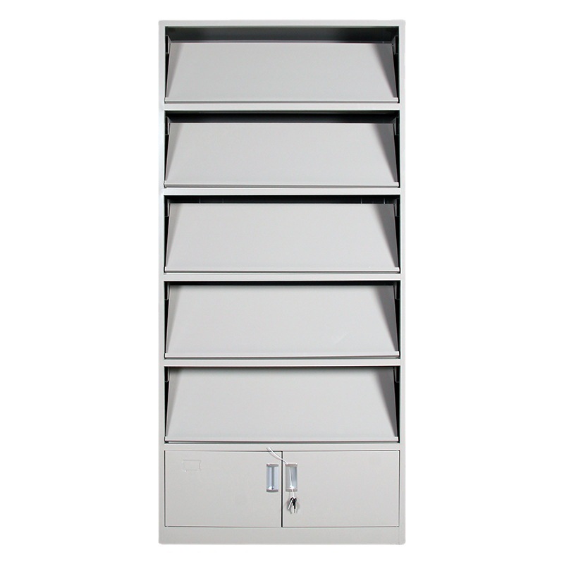 钢制期刊柜通体报刊柜底仓式图书杂志柜宣传书架阅览展示柜报刊架