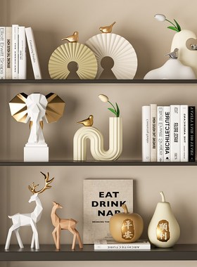 酒柜客厅2025新款摆件高级感设计师艺术新居软装轻奢展示架装饰品