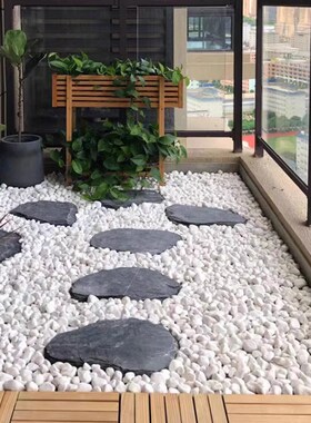 50斤白色石头大鹅卵石水洗石庭院铺地铺路花园盆栽鱼缸装饰白石子