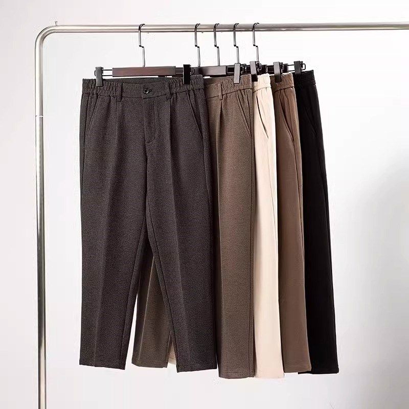 毛呢裤子秋冬款男士宽松大码西裤垂感直筒长裤男裤子休闲加肥加大,男装,休闲裤,淘宝优惠券,粉丝福利购,淘宝优惠卷