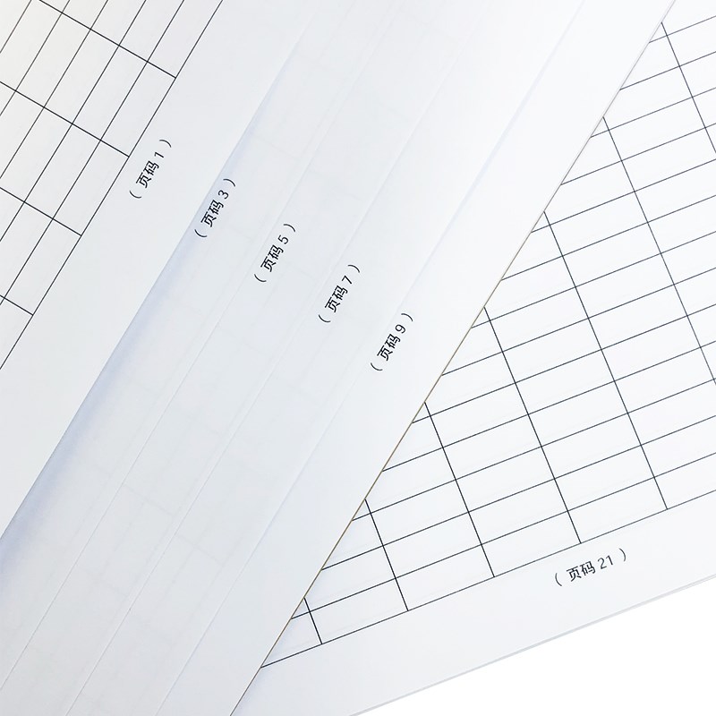 12栏21行登记本万能表格统计表集计用纸空白A4横版按需填写记录本