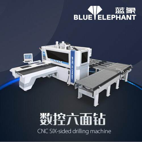 双工位数控六面钻板式家具六面钻木工家具六面体打孔