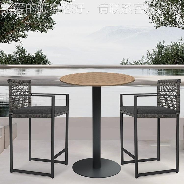 咖户吧椅别庭院墅阳台藤编外高脚椅啡民M00946宿室外花园露台吧台