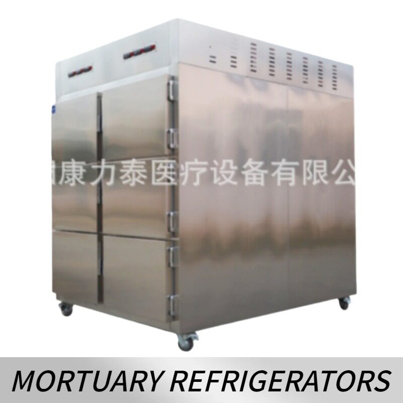 压缩机置顶款太平间尸体冰柜火葬场用双开门6具尸体冷藏箱 停尸箱