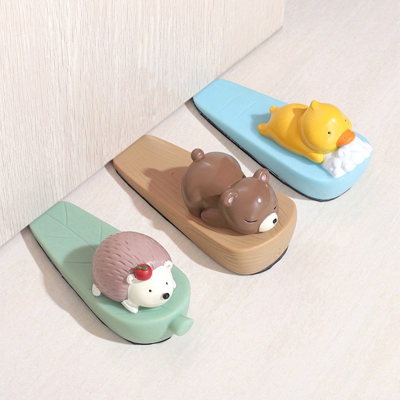 卡通门塞防撞免打孔门挡阻门器创意防风顶门器门锲子门吸安全门卡