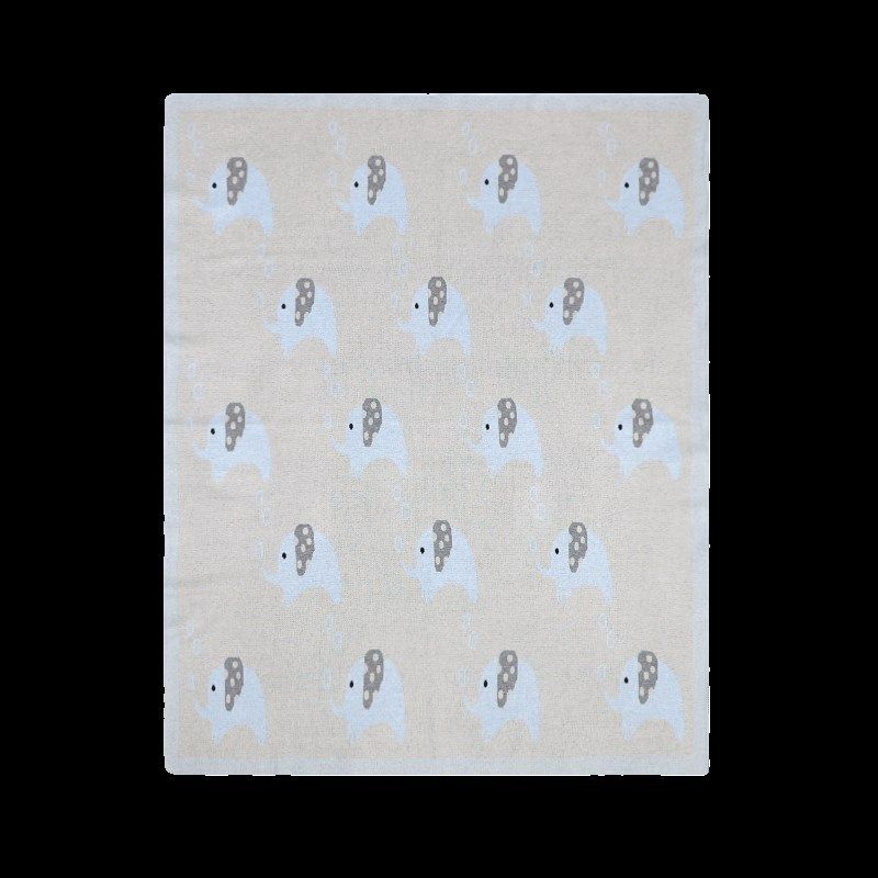 纯棉卡通大象针织毛线毯100*80CM新生婴儿推车毯宝宝四季抱被薄,婴童用品,婴童毛毯/盖毯,淘宝优惠券,粉丝福利购,淘宝优惠卷