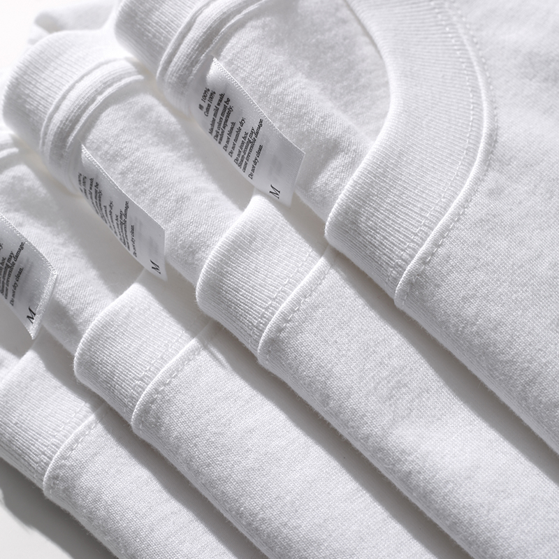 Qki精选 7.8oz重磅男装圆领高品质短袖T恤精梳纯棉厚实不透多色