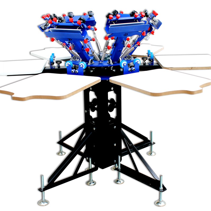 烟台天久006251E662L微调型六色六工位双轮转六色丝印机丝网印刷