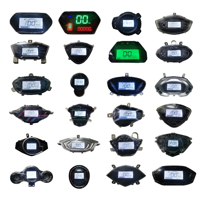 电动车液晶仪表显示屏表头电量仪表盘迅英小龟鬼火线路板壳总成