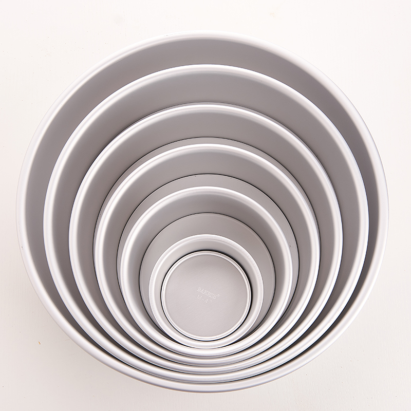 戚风蛋糕模具阳极铝活底6寸8寸10寸烘焙工具烤箱家用商用胚子模具