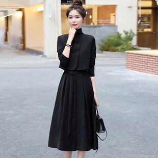 套装 气质女神范高级感长袖 法式 新款 裙两件套7882 连衣裙2024秋装