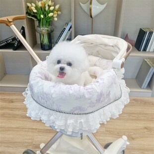 宝丽珍宠物可定制猫狗通用推车边缘垫垫子枕头防脏巾纯棉三件套韩