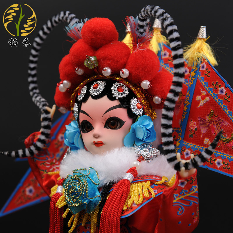 北京绢人唐娃娃京剧脸谱中式戏曲古装人偶国潮风装饰摆件老外礼品,特色手工艺,绢人,淘宝优惠券,粉丝福利购,淘宝优惠卷