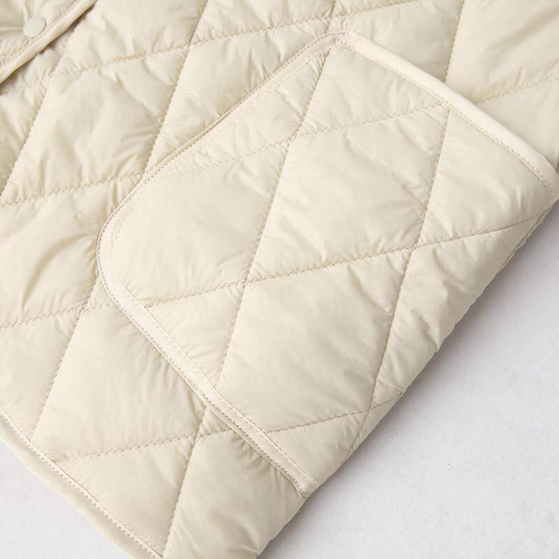 高货速发短袖棉衣女2024新款大码胖妹mm200斤显瘦保暖菱形格半袖