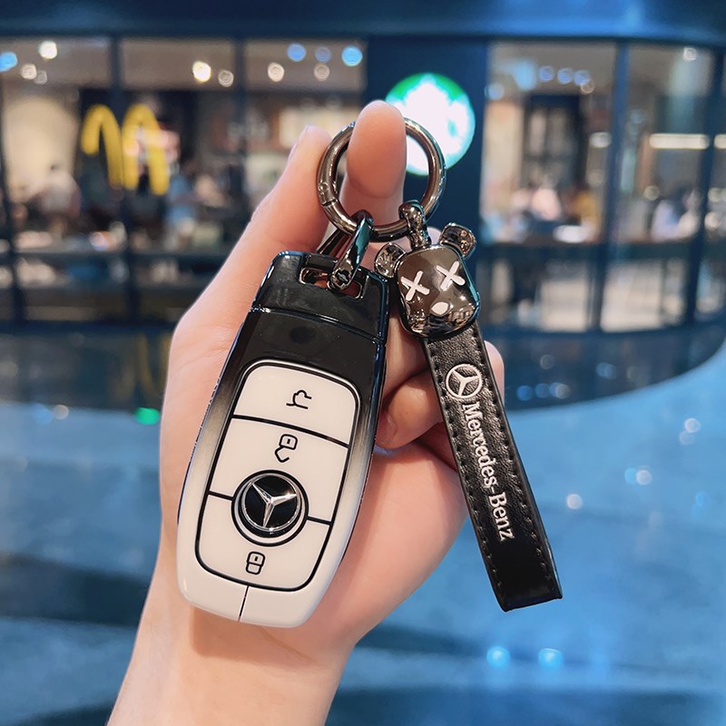 奔驰e300l钥匙套c260l车a200l男c200l扣glc gla glb220 gle350壳