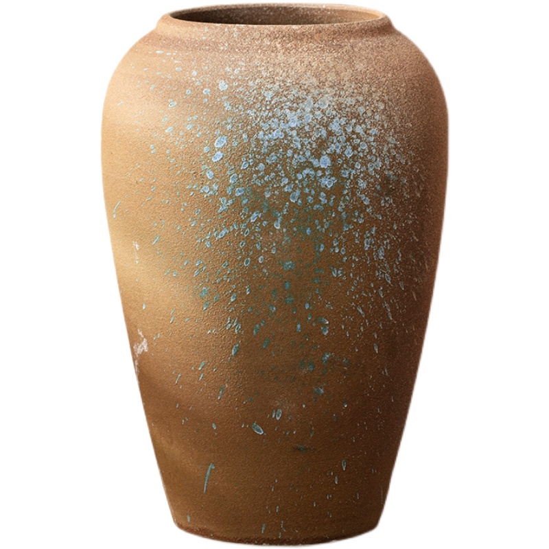 丑器景德镇粗陶陶瓷花瓶摆件可水培复古新中式客厅家居装饰插干花