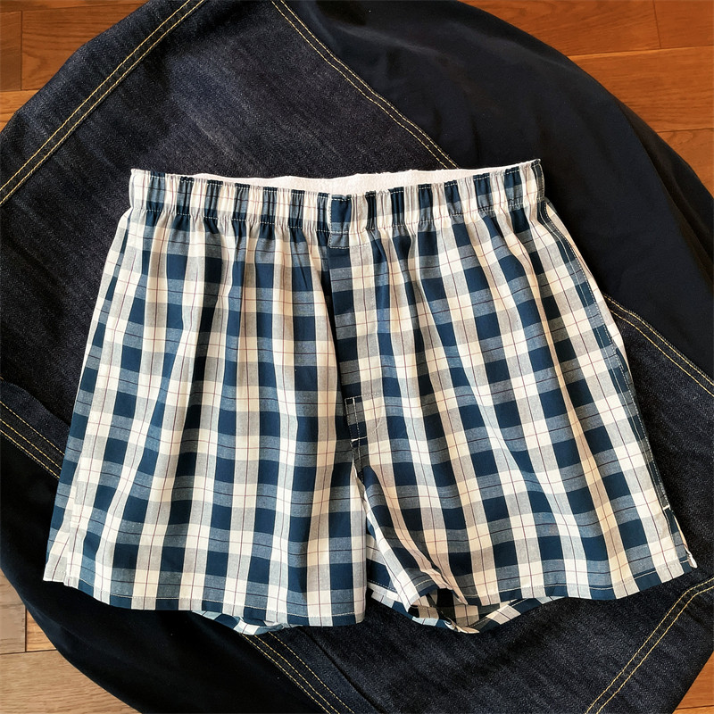 宽松男士内裤纯棉夏季透气男阿罗裤青年休闲格子居家格子四角短裤,女士内衣/男士内衣/家居服,男阿罗裤,淘宝优惠券,粉丝福利购,淘宝优惠卷
