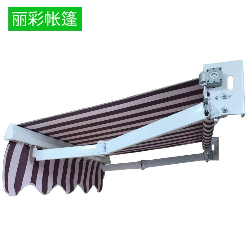 户外窗台装饰伸缩雨棚折叠屋檐遮阳雨蓬加强型铝合金商铺门面雨棚